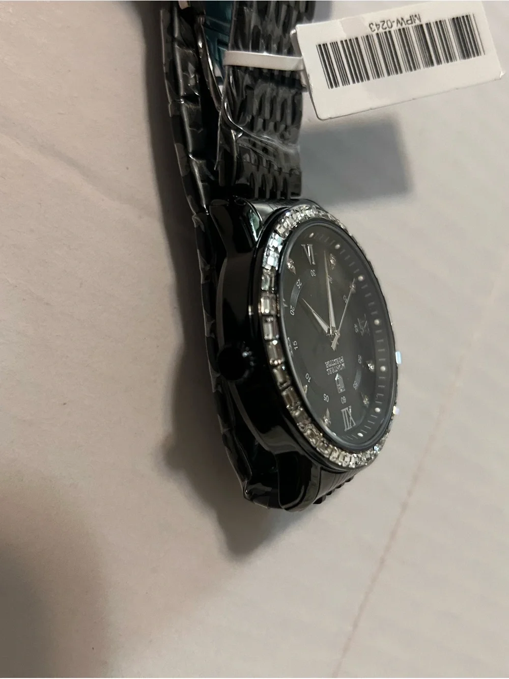 Men's Black Stainless Steel Watch